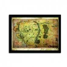 The Hobbit originální plakát v rámu Journey Map 42 x 30 cm