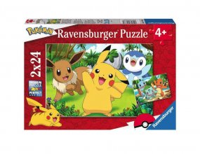 Pokémon Children's skládací puzzle Pikachu & Friends (2 x 24 pie