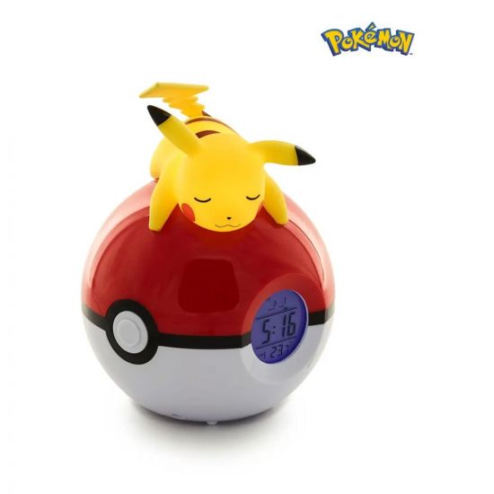 Pokémon Budík Pokeball with Light Pikachu 18 cm - Kliknutím na obrázek zavřete