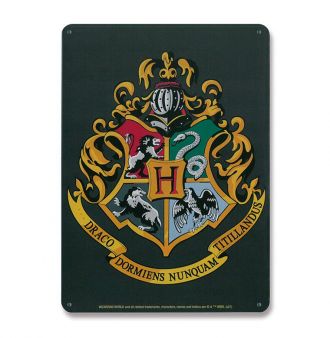 Harry Potter kovová tabulka Bradavice Logo 15 x 21 cm