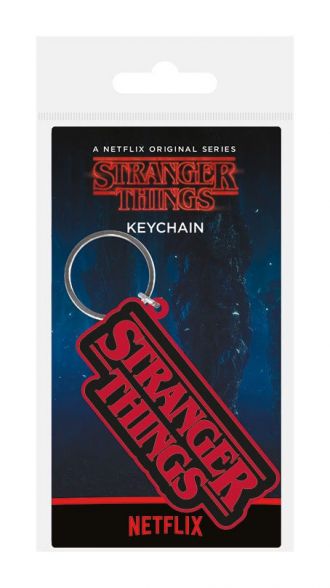 Stranger Things gumový přívěsek na klíče Logo 6 cm