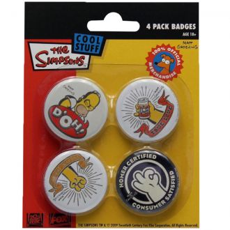 The Simpsons Pin Badges Homer Simpson 4-Pack
