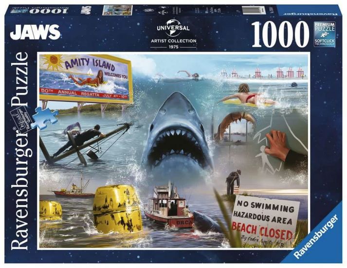 Universal Artist Collection skládací puzzle Jaws (1000 pieces) - Kliknutím na obrázek zavřete