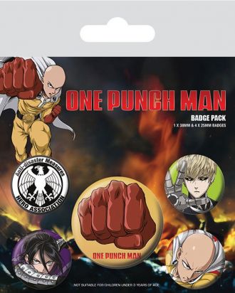 One Punch Man sada odznaků 5-Pack Destructive