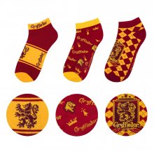Harry Potter Ankle ponožky 3-Pack Gryffindor