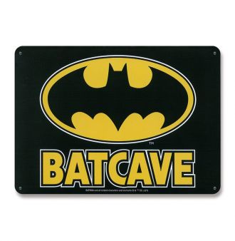 DC Comics kovová tabulka Batcave 15 x 21 cm