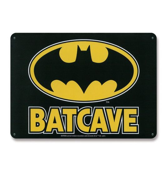 DC Comics kovová tabulka Batcave 15 x 21 cm - Kliknutím na obrázek zavřete
