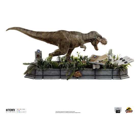 Jurassic Park Demi Art Scale Socha 1/20 T-Rex attacks Donald Ge - Kliknutím na obrázek zavřete