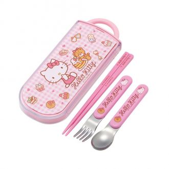 Hello Kitty jídelní hůlky & Spoon & Fork Set Sweety pink