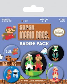 Super Mario Bros. sada odznaků 5-Pack
