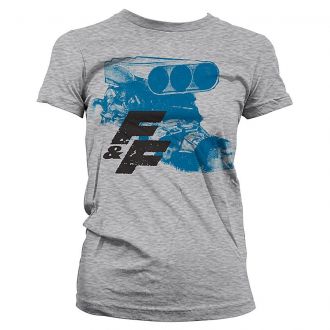 The Fate Of The Furious ladies t-shirt Engine Grey