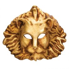 Dekorační benátská maska Leone Oro