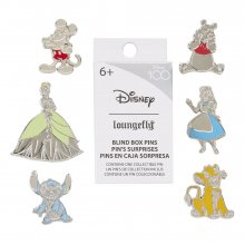 Disney Enamel Pins 100th Anniversary Platinum Characters Display