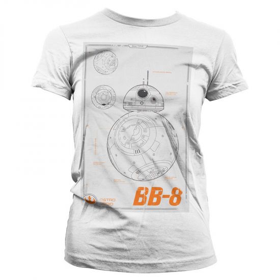 Dámské tričko Star Wars Episode VII BB-8 Blueprint XL - Kliknutím na obrázek zavřete