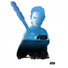 Star Wars kovový plakát Rey 32 x 45 cm