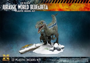 Jurassic World plastový model kit 1/8 Dominion Velociraptor Blue