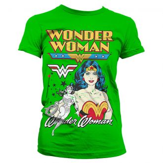 Wonder Woman ladies t-shirt Posing green