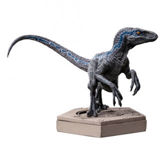 Jurassic World Icons Socha Velociraptor B Blue 7 cm