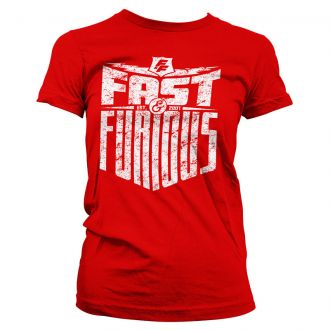 Fast & Furious ladies t-shirt Est. 2007 Červené