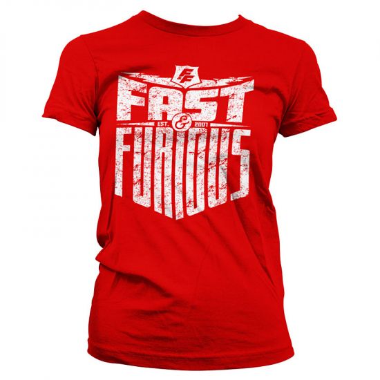 Fast & Furious Dámské tričko Est. 2007 Červené - Kliknutím na obrázek zavřete