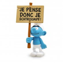 The Smurfs Collector Collection Socha Smurf wit a Sign 18 cm *F