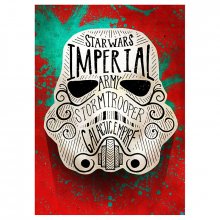 Star Wars kovový plakát Masked Troopers Doodle 32 x 45 cm