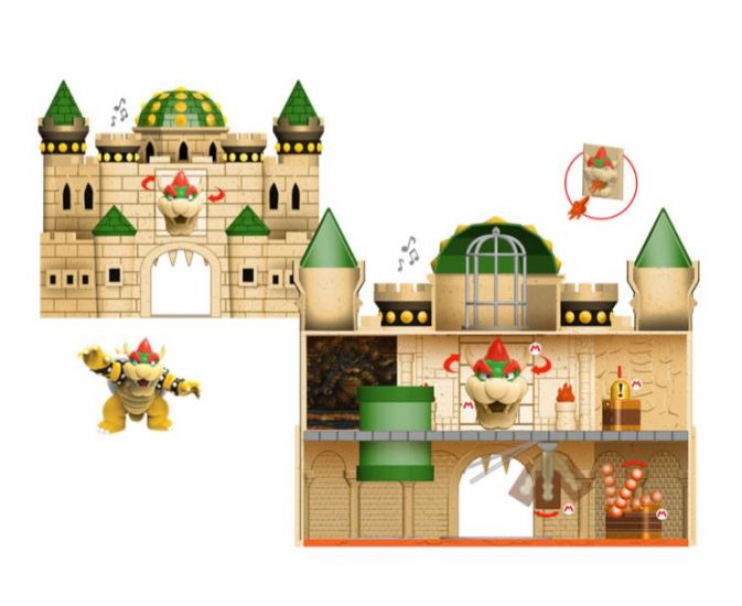 World of Nintendo Super Mario Deluxe Playset Bowser Castle - Kliknutím na obrázek zavřete