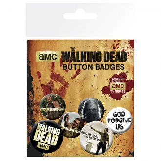 Walking Dead Pin Badges 6-Pack Mix