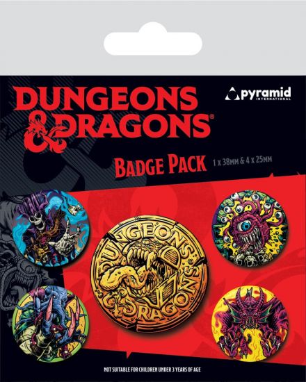 Dungeons & Dragons Pin-Back Buttons 5-Pack Beastly - Kliknutím na obrázek zavřete