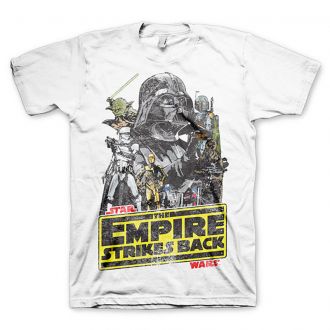 Star Wars pánské tričko The Empires Strikes Back bílé vel. XL