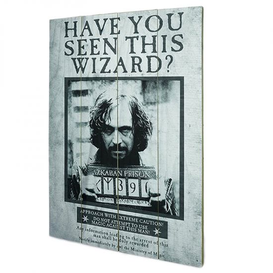 Harry Potter dřevěná nástěnná dekorace Sirius Wanted 40 x 60 cm - Kliknutím na obrázek zavřete