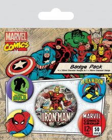 Marvel Comics sada odznaků 5-Pack Iron Man