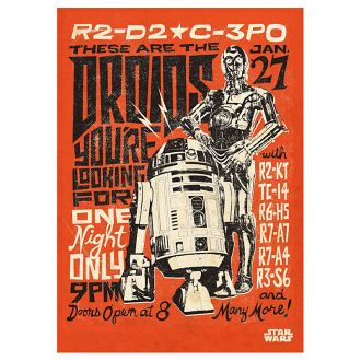 Star Wars kovový plakát Legend Droids 32 x 45 cm