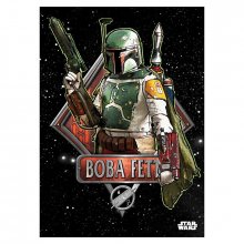 Star Wars kovový plakát Boba Fett Emblem 32 x 45 cm