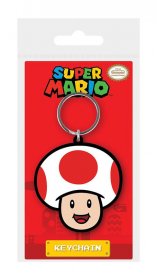Super Mario gumový přívěsek na klíče Toad 6 cm