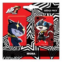 Persona 5 Royal sada odznaků 2-Pack Mona / Morgana