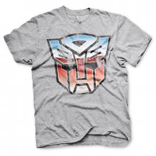 Transformers pánské tričko Autobot Distressed Shield šedé