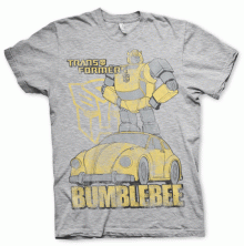 Transformers pánské tričko Bumblebee Distressed Heather Grey