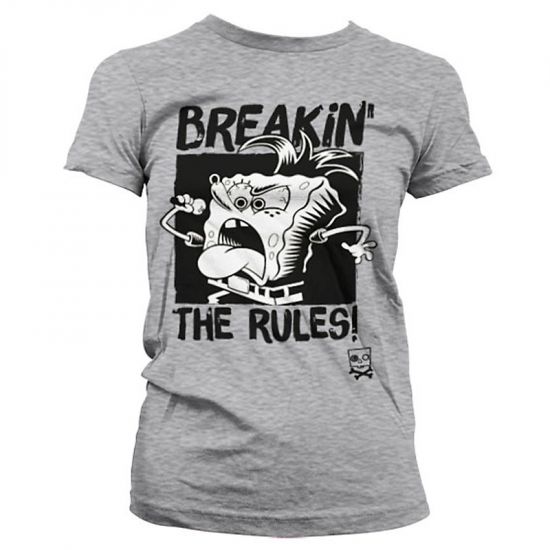 Dámské triko SpongeBob Breakin The Rules velikost XL - Kliknutím na obrázek zavřete