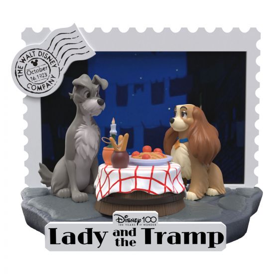 Disney 100th Anniversary D-Stage PVC Diorama Lady And The Tramp - Kliknutím na obrázek zavřete