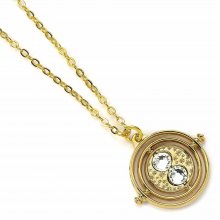 Harry Potter Pendant & náhrdelník Fixed Time Turner (gold plated