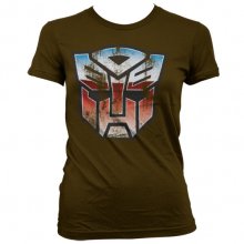 Transformers dámské tričko Autobot Shield Hnědé