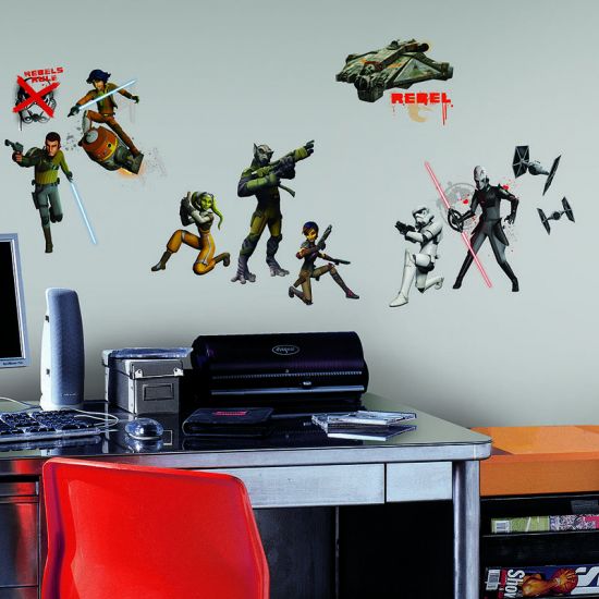 Star Wars samolepky na zeď Characters Glow In The Dark dekorace - Kliknutím na obrázek zavřete