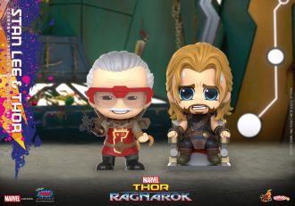 Thor: Ragnarok Cosbaby (S) mini figurky Stan Lee & Thor 10 cm