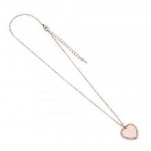 Barbie Pendant & náhrdelník Pink Heart Crystal