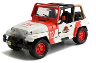 Jurassic World kovový model 1/24 1992 Jeep Wrangler