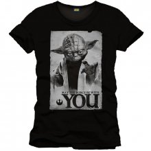 Pánské tričko Star Wars Yoda May The Force Be With You M