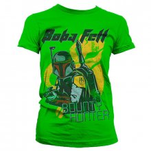 Dámské tričko zelené Star Wars Boba Fett Bounty Hunter