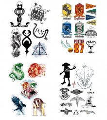 Harry Potter dočasná tetování