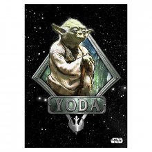 Star Wars kovový plakát Yoda Vader Emblem 32 x 45 cm